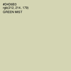 #D4D6B3 - Green Mist Color Image